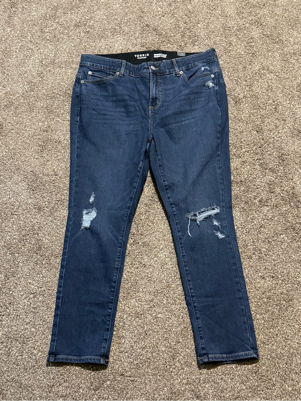 torrid Indigo Ripped Skinny Jeans